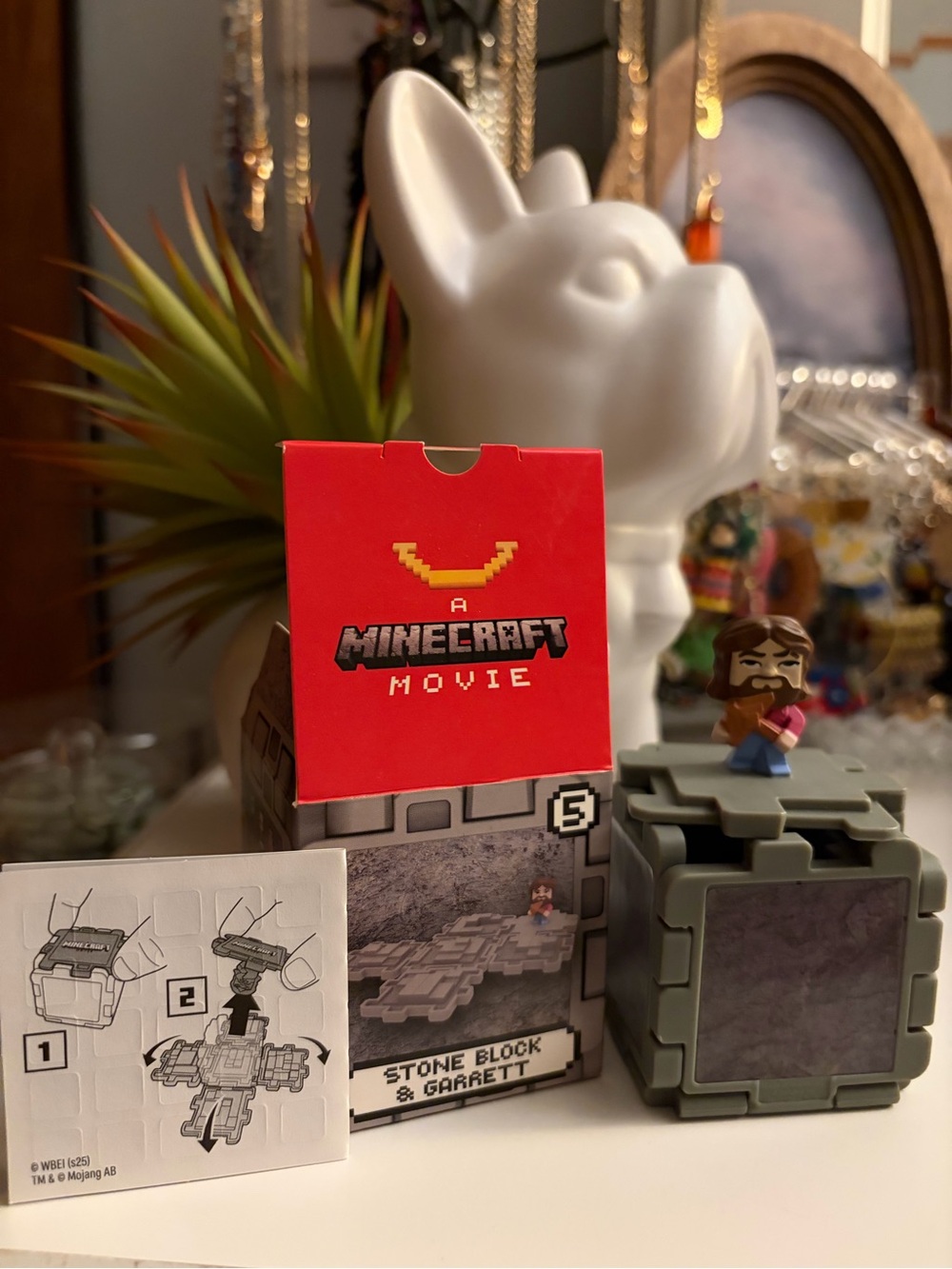 McDonald’s x Minecraft Movie Stone Block & Garrett Happy Meal Toy Figure 5